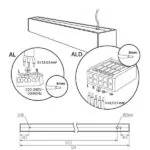 Kanlux 33913 Линейно ЛЕД осветително тяло AL-SH-NT 220V 19W 4000K IP20