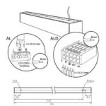 Kanlux 33925 Линейно ЛЕД осветително тяло AL-SH-NT 220V 19W 4000K IP20
