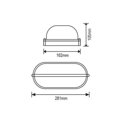 Vito 3400110 ARES-B2 BLACK IP54 100W E27 220V
