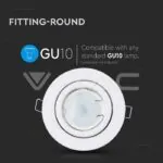 V-TAC VT-3469 GU10 Корпус Луна Кръг Оринтируема Бяла