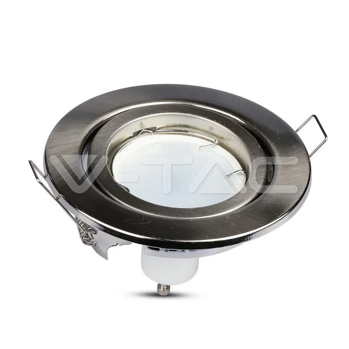 V-TAC VT-3470 GU10 Корпус Луна Кръг Оринтируема Сатен Никел