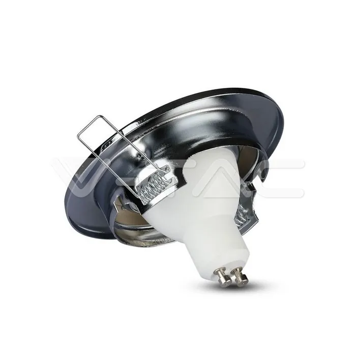 V-TAC VT-3471 GU10 Корпус Луна Кръг Оринтируема Хром