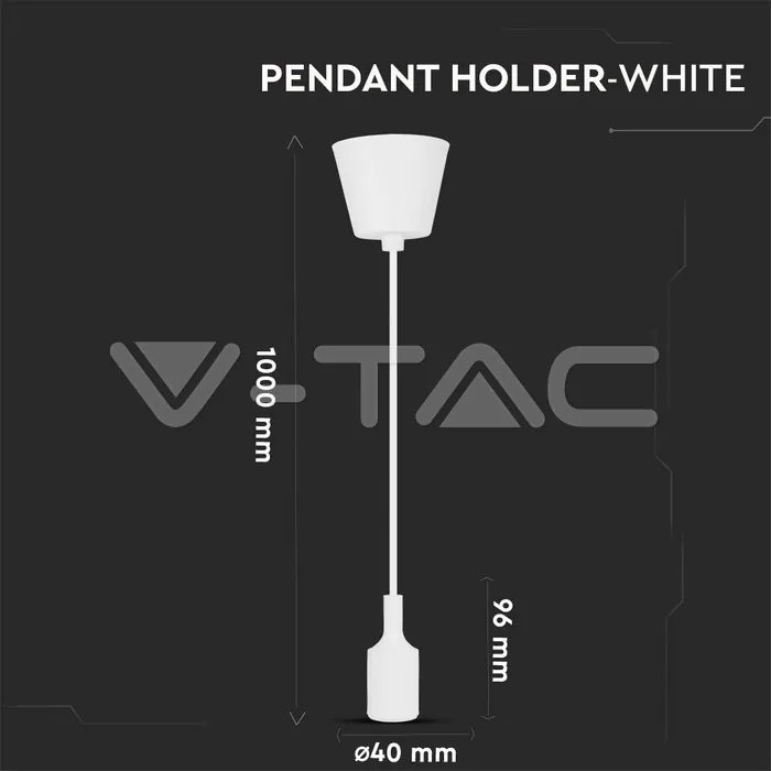 V-TAC VT-3477 E27 Пендел Бял