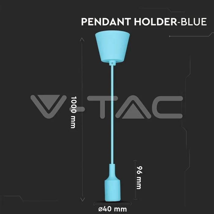 V-TAC VT-3482 E27 Пендел Светло Син