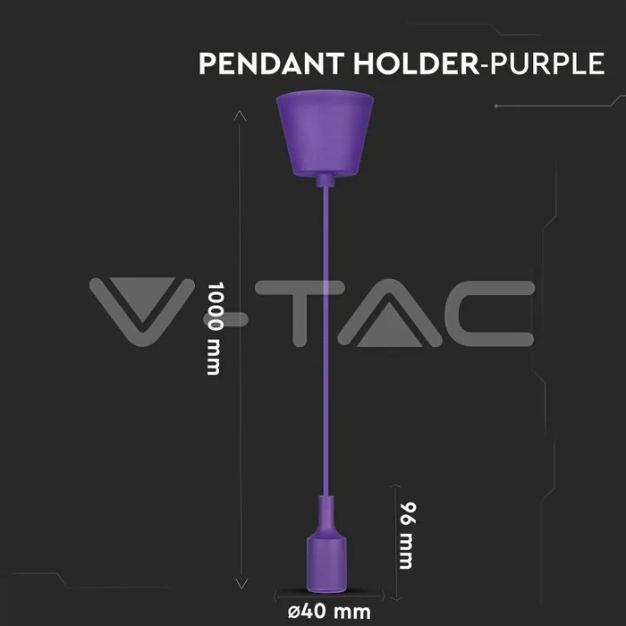 V-TAC VT-3483 E27 Пендел Лилав