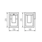 Kanlux 34983 Градинско осветително тяло със сменяем източник на светлина VIMO E27 220V IP44