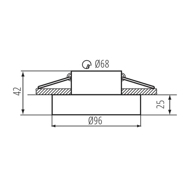 Kanlux 35284 Пръстен на точково осветително тяло ELICEO Gx5.3/GU10 12V IP20