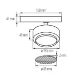Kanlux 35659 ЛЕД Прожектор за шина BTL LED 220V 38W 3000K IP20