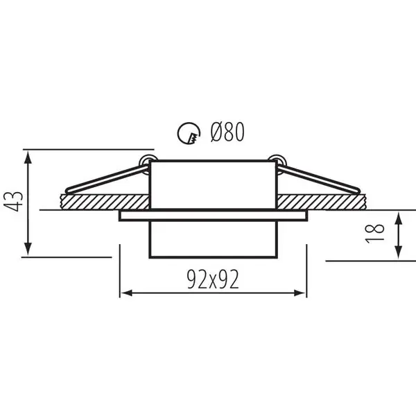 Kanlux 35740 Пръстен на точково осветително тяло LONVI Gx5.3/GU10 12V IP20