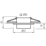 Kanlux 35741 Пръстен на точково осветително тяло LONVI Gx5.3/GU10 12V IP20