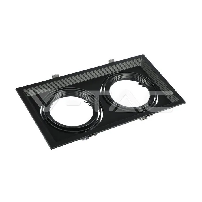 V-TAC VT-3582 2xAR111 Тяло за Вграждане черно Тяло
