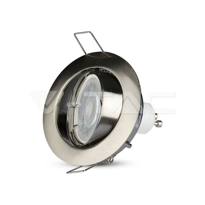 V-TAC VT-3588 GU10 Корпус Луна Кръг Оринтируема Сатен Никел