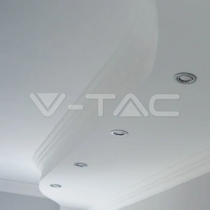 V-TAC VT-3588 GU10 Корпус Луна Кръг Оринтируема Сатен Никел