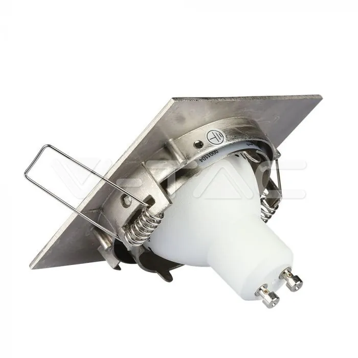 V-TAC VT-3591 GU10 Корпус Луна Квадрат Оринтируема Сатен Никел