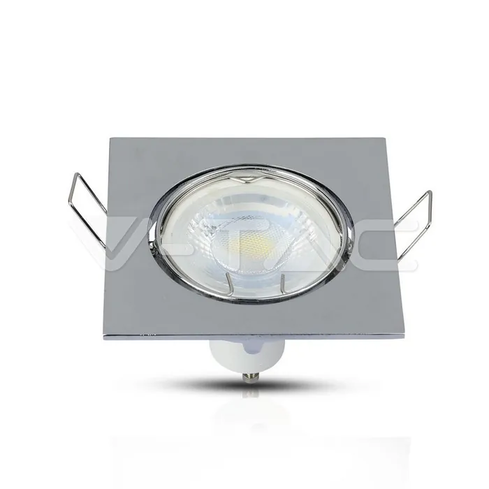 V-TAC VT-3592 GU10 Корпус Луна Квадрат Оринтируема Хром