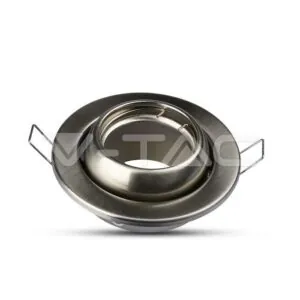 V-TAC VT-3594 GU10 Корпус Луна Кръг Променлив Ъгъл Сатен Никел