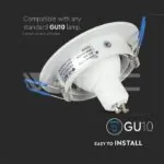 V-TAC VT-3599 1*GU10 Корпус Луна Кръг Бяла