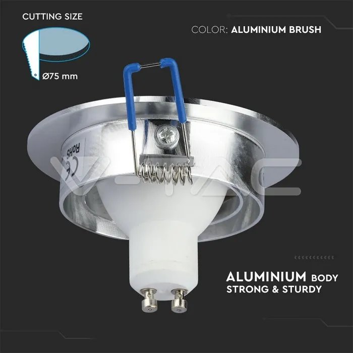 V-TAC VT-3600 1*GU10 Корпус Луна Кръг Алуминий