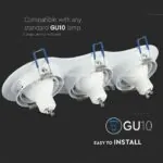 V-TAC VT-3603 3*GU10 Корпус Луна Кръг Бяла