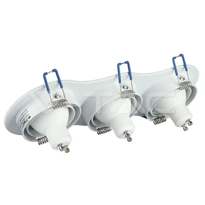 V-TAC VT-3603 3*GU10 Корпус Луна Кръг Бяла