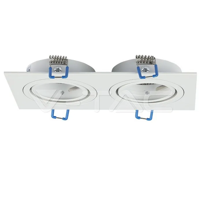 V-TAC VT-3607 2*GU10 Корпус Луна Квадрат Бяла