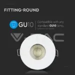 V-TAC VT-3611 GU10 Корпус Луна Кръг Мат Бяла