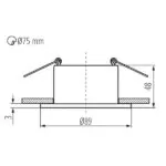 Kanlux 36221 Пръстен на точково осветително тяло GLOZO DSO Gx5.3/GU10 12V IP20