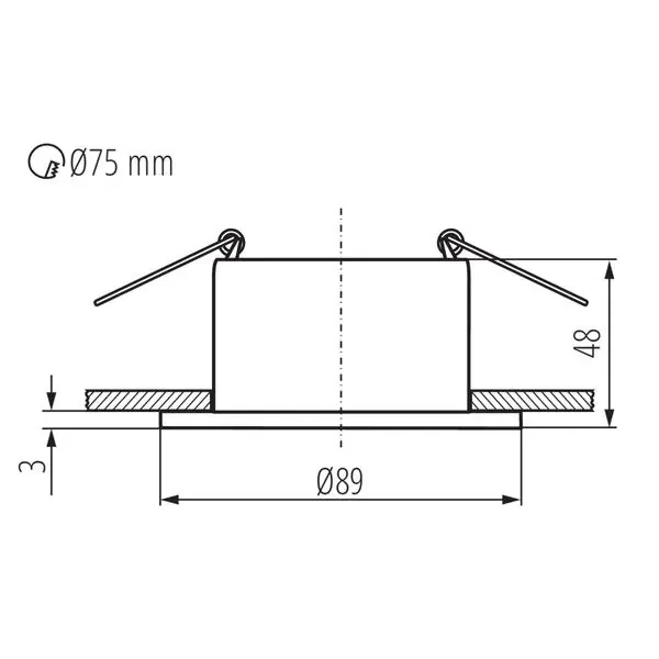 Kanlux 36221 Пръстен на точково осветително тяло GLOZO DSO Gx5.3/GU10 12V IP20