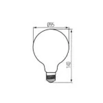 Kanlux 36240 ЛЕД Лампа XLED G95 E27 220V 2700K