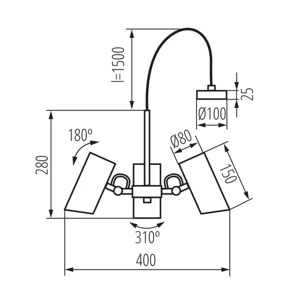 Kanlux 36252 Висяща лампа AGZAR C E14 220V IP20
