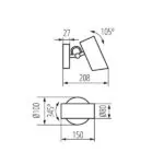 Kanlux 36254 Осветително тяло за стена или таван AGZAR EL E14 220V IP20