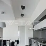 V-TAC VT-3628 GU10 Корпус Луна Външен Монтаж Кръг Черeн