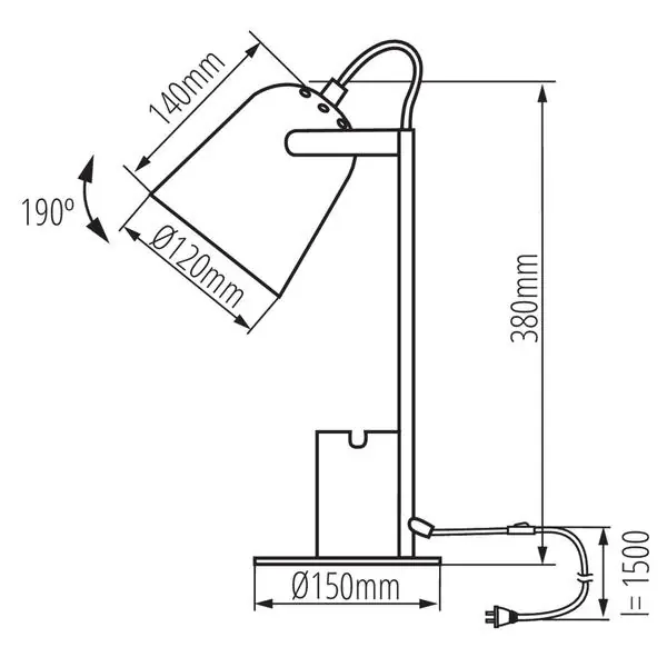 Kanlux 36285 Настолна лампа RAIBO E27 220V IP20