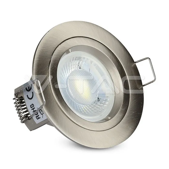 V-TAC VT-3643 GU10 Корпус Луна Кръг Сатен Никел
