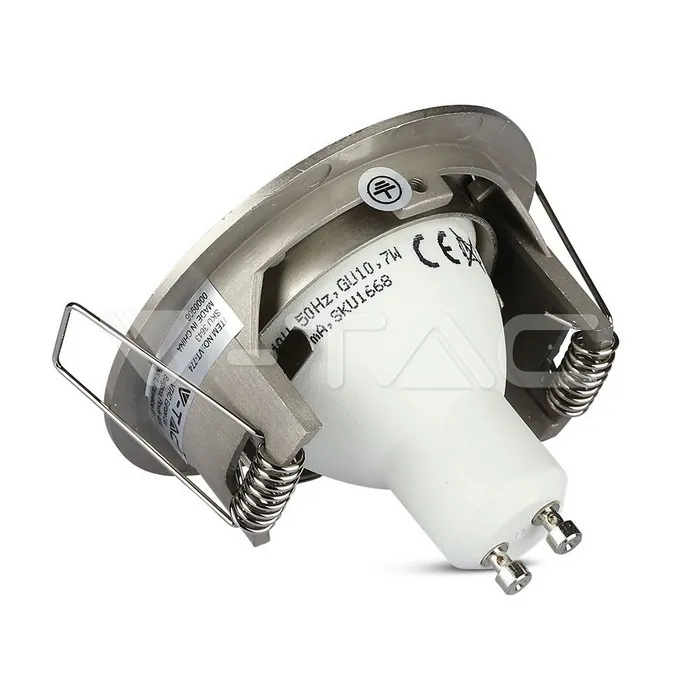 V-TAC VT-3643 GU10 Корпус Луна Кръг Сатен Никел