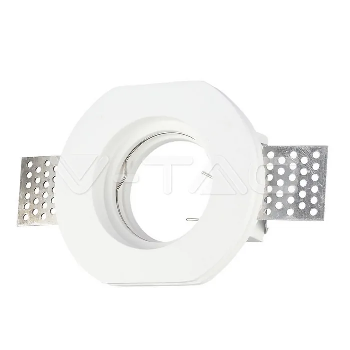 V-TAC VT-3650 GU10 Гипсова Отливка Кръг Бял