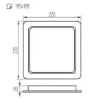 Kanlux 36519 ЛЕД Луна Панел за вграждане TAVO LED 220V 24W 4000K IP44