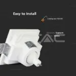 V-TAC VT-3653 GU10 Гипсова Отливка Квадрат Бял