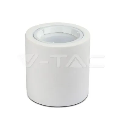 V-TAC VT-3667 GU10 Гипсова Отливка Кръг С Алуминиев Ринг Бял