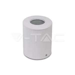 V-TAC VT-3669 GU10 Метален Корпус Външен Монтаж Кръг Бял IP54
