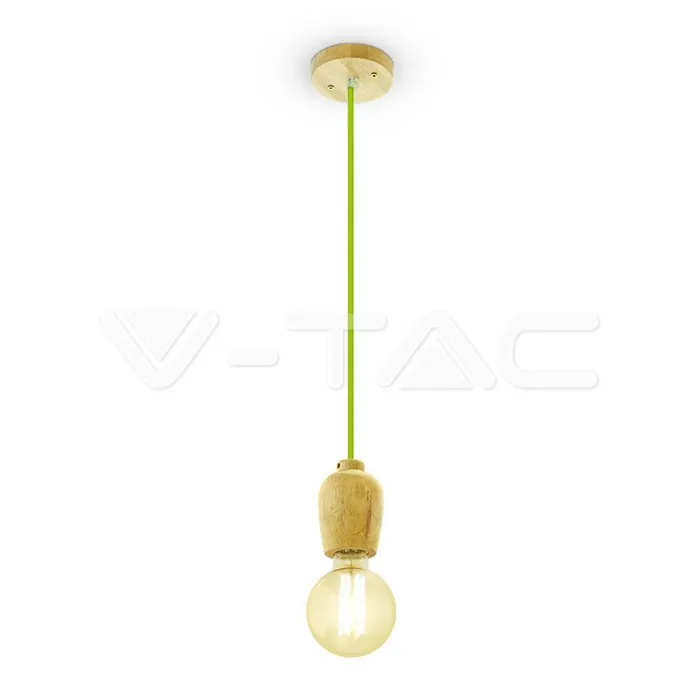 V-TAC VT-3725 Висящ Пендел Зелен Кабел