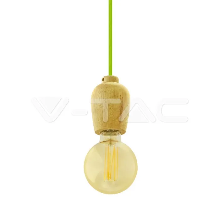 V-TAC VT-3725 Висящ Пендел Зелен Кабел