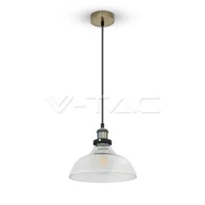 V-TAC VT-3730 Стъклен Пендел Прозрачно Стъкло Ф245