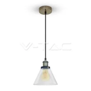 V-TAC VT-3738 Стъклен Пендел Светло Прозрачен Ф180