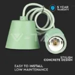 V-TAC VT-3742 Бетонен Пендел Светло Зелен