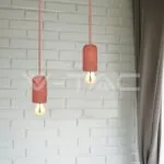 V-TAC VT-3743 Бетонен Пендел Светло Червен