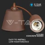 V-TAC VT-3749 Бетонен Пендел Светло Кафяв
