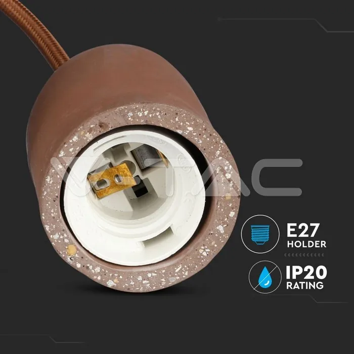 V-TAC VT-3749 Бетонен Пендел Светло Кафяв