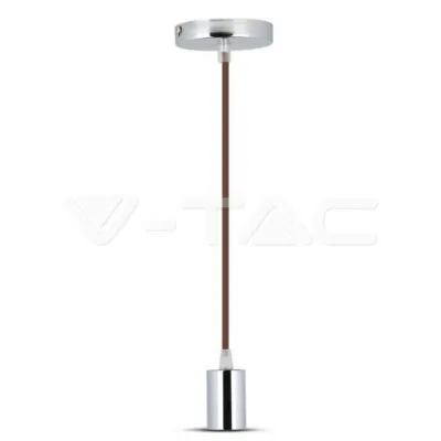 V-TAC VT-3784 Пендел Хромиран Купол Светло Кафяв Кабел