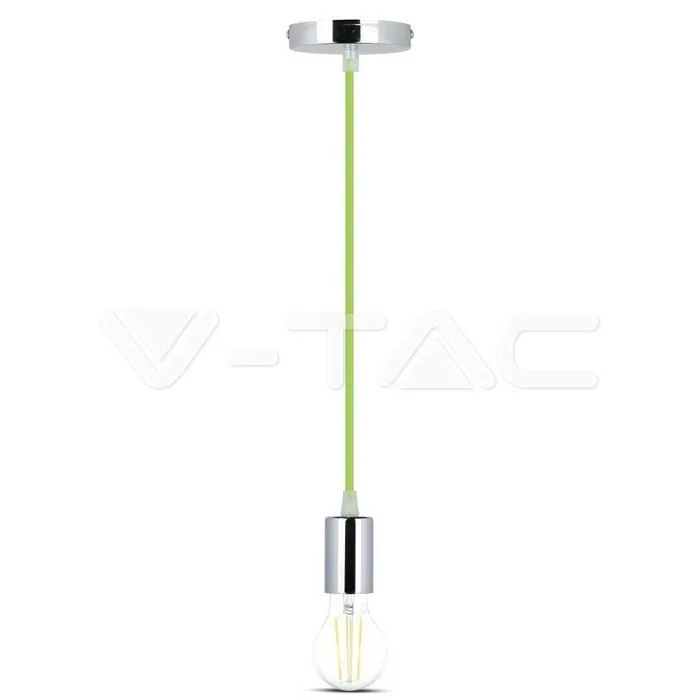 V-TAC VT-3785 Пендел Хромиран Купол Светло Зелен Кабел